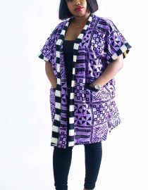 Afro-Majestic Kimono (Stripe)