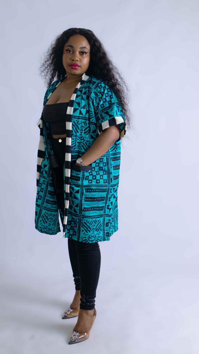 Afro-Majestic Kimono (Stripe)