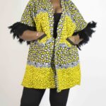 Afro- Majestic Kimono (Feathers)