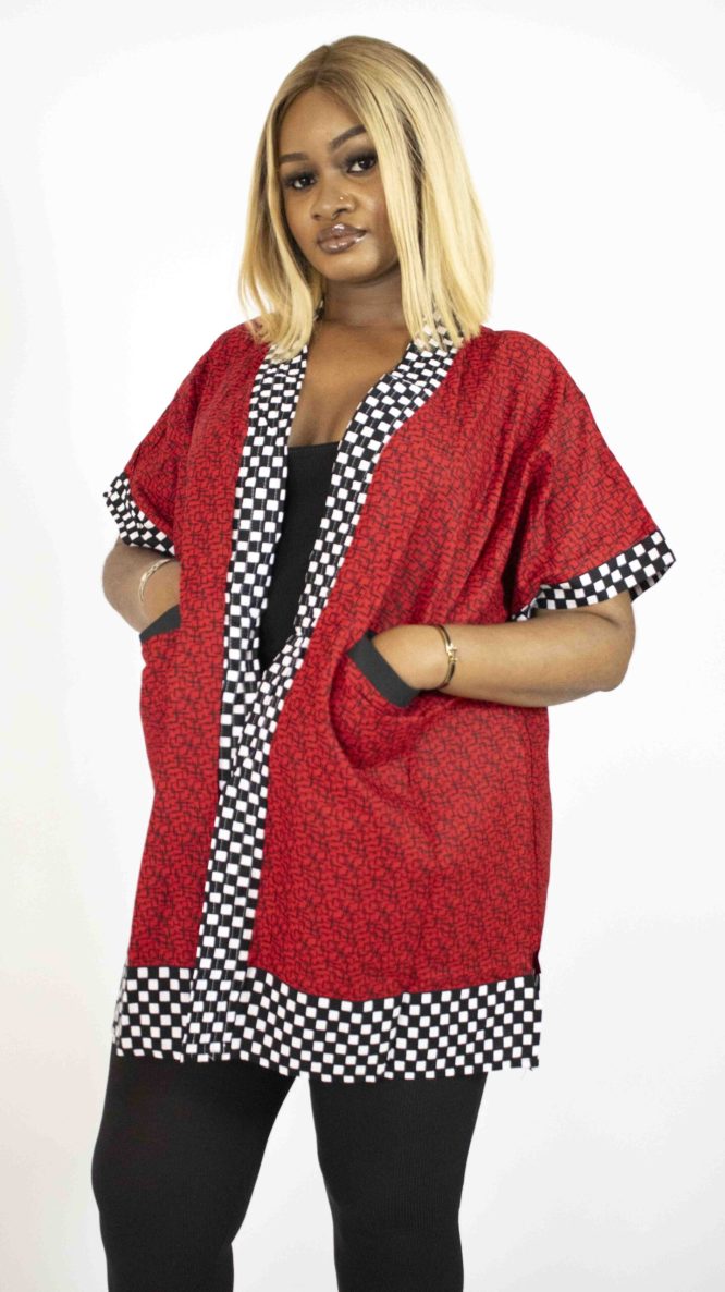 Afro-Majestic Kimono (Stripe)