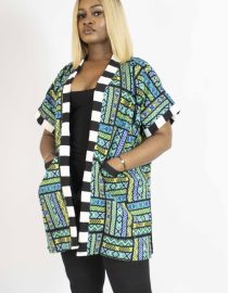 Afro-Majestic Kimono (Stripe)