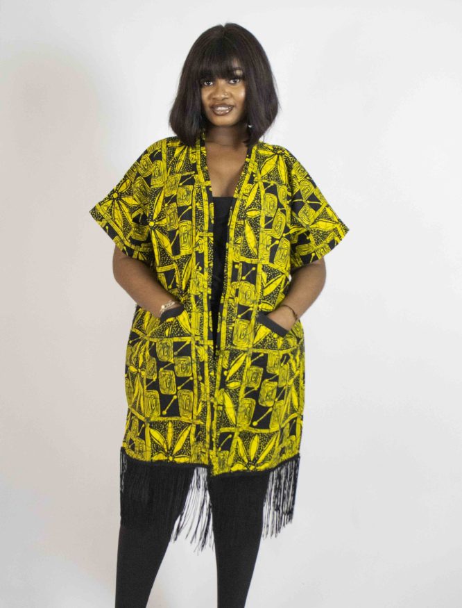 Afro-Majestic Kimono (Fringe)