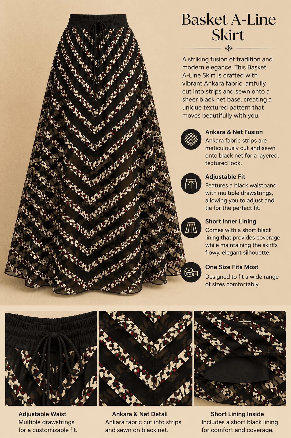 Basket Long skirt
