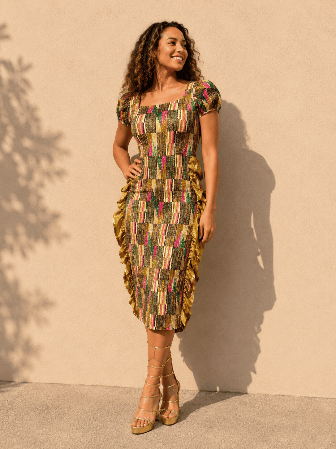 Bloom Luxe Smocked Ruffle Co-ord Dress